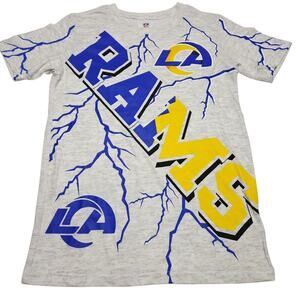 NFL Los Angeles Rams Thunder Lightning T-Shirt Shirt Youth Small (8)